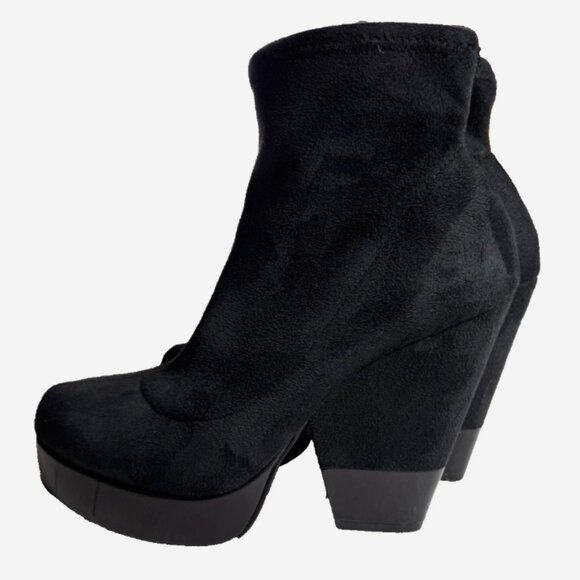 BCBGeneration “Kimba” Suede Platform Ankle Boots Size 10 Vintage Vibe - Picture 2 of 11